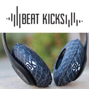 Protective Head Phone Covers by Beat Kicks 'Black Mamba' - Size Regular
